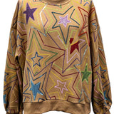 Tan Multi Star Sweatshirt