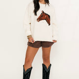 Saddle Up Sweater | Cream
