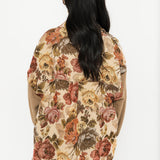 Floral Jacquard Shacket | Latte Mix