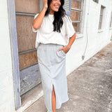 French Terry Maxi Skirt | Heather