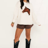 Saddle Up Sweater | Cream