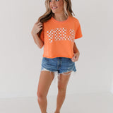 Orange Sequin 'VOLS' Word Top | Queen Of Sparkles