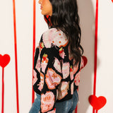 Black Cakes & Pastries Tie Up Sweater
