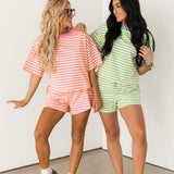 Sunny Stripe Tee | Pink Lemonade