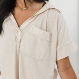 Washed Pocket Tee | Ecru