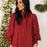 Holly Ruffle Blouse | Red