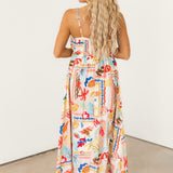 Island Escape Floral & Fruit Midi Dress