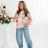 Light Pink Positive Candy Hearts Sweatshirt