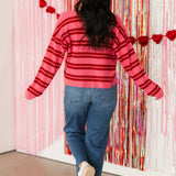 Striped Sweater | Pink & Red