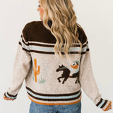 Cowboy Desert Zip Knit Cardigan