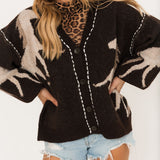 Saddle Up Cardigan | Chocolate