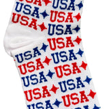 White USA Socks