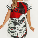 Licensed UGA Oversized Mascot Tee Dress | Queen Of Sparkles