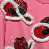 Hot Pink Christmas Cowboy Hat Sweatshirt