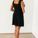 Classic Charm Mini Dress | Black