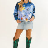 Blue Galaxy Sweatshirt | Queen Of Sparkles