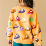 Peach Multi Pies Sweatshirt | Queen Of Sparkles