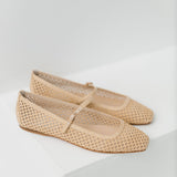 Reyes Ballet Flats | Light Natural Woven Raffia