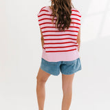 No Rules Stripe Sweater | Pink