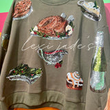 Olive Green Queen Of Turkey Sweatshirt