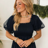 Mylee Textured Midi Dress | Navy