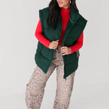 In A Bubble Puffer Vest | Evergreen