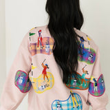 Light Pink Plaid Golfers Putting Sweatshirt | Queen Of Sparkles