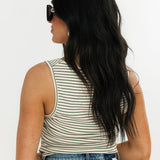 BEACH Stripe Tank Top