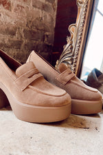 HALONA HEELED LOAFERS | TAUPE