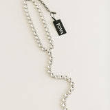 TOVA LA Necklace | Antique Silver Clear