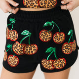 Black Leopard Cherry Short | Queen Of Sparkles