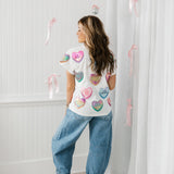 White Positive Candy Hearts Tee