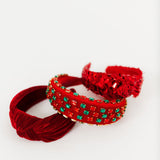 Red & Green Studs Headband