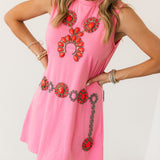 Light Pink Necklace Tank Dress | Queen Of Sparkles