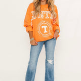 Volunteers Check Long Sleeve Crewneck