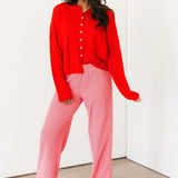 Piper Cardigan | Cherry Red