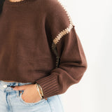 Cocoa Dusk Stitch Sweater