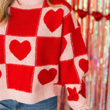 Lovestruck Colorblock Heart Sweater