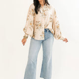 Vintage Bloom Button Up Blouse