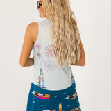 Multi Firework Over Boats Tank Dress | Queen Of Sparkles