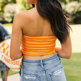 Game Plan Top | Orange Stripe