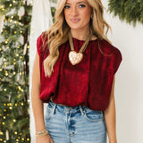Scarlet Shimmer Top