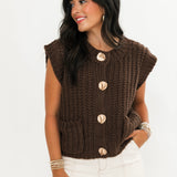 The Little Things Sweater Vest | Brown