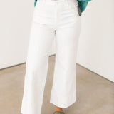 Meg High Rise Front Pintuck Jeans | Optic White