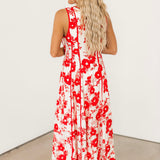 Cover Me In Kisses Midi Dress | Red