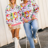 Checkered Santa Sweatshirt | Queen Of Sparkles X Lexi Jade's