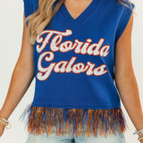 Licensed Florida Feather Bottom Tank Sweater | Queen Of Sparkles
