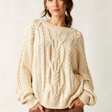 Frankie Cable Knit Sweater | Ivory