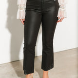 Kelsey High Rise Ankle Flare | Brown Leather