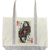 Medium Rhinestone Queen Tote Bag